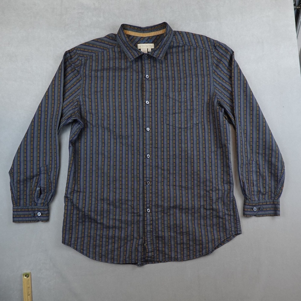 VTG The Territory Ahead Shirt Mens XXL Tailored Silk Blend Button Up Long Sleeve